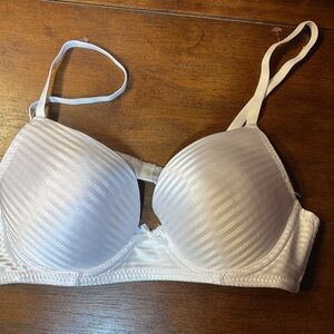 Elegant Cream Striped Bra